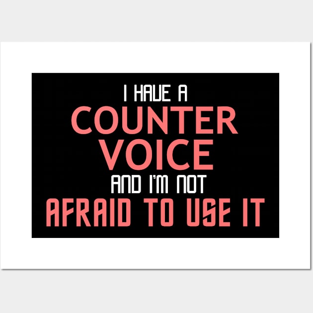 Counter Voice Cool Typography Job Design Wall Art by Stylomart